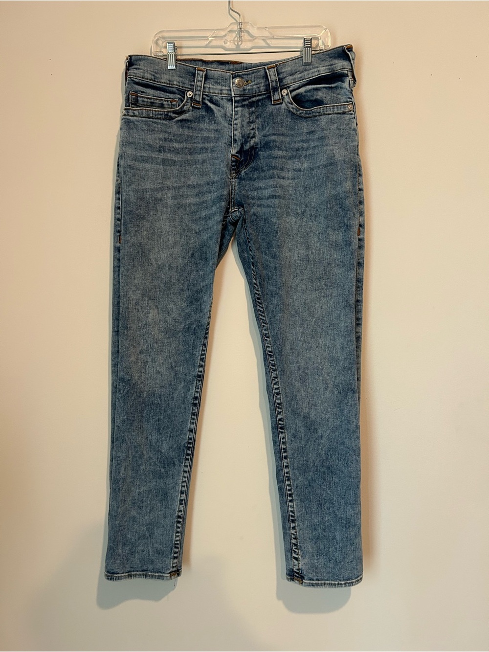 True Religion Geno Relaxed Slim Vintage Blue Wash Men’s Size 34 Jeans